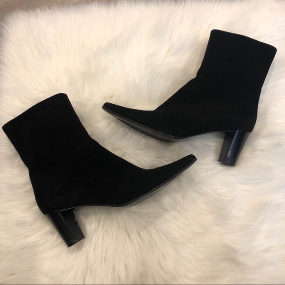 Aquatalia Shoes - Aquatalia Pointy Toe Suede Heeled Boots Size 39